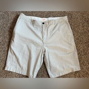 Dockers Cream Flat Front Shorts Versatile Style